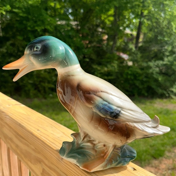 Vintage Royal Copley ceramic mallard duck figurine - Picture 1 of 10